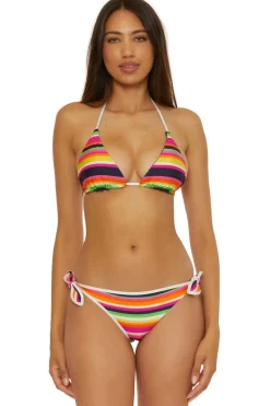 Stripe Triangle Bikini Top