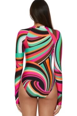 Swoop Lace-Up Long Sleeve Surfsuit