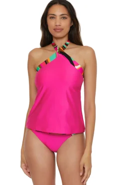 Swoop Reversible Halter Tankini Top