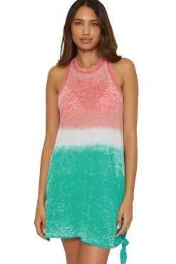 Tie Side High Neck Mini Dress