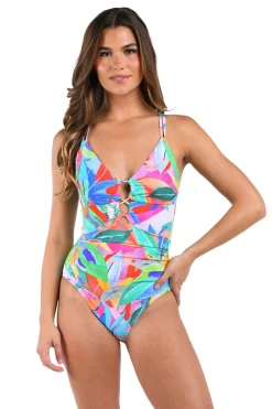 Tropi-flage Underwire One Piece Swimsuit