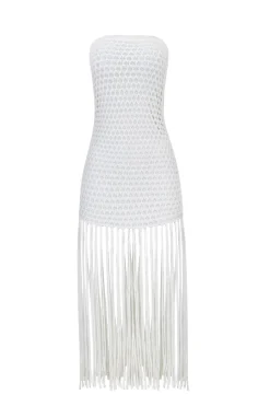 Vanessa Strapless Fringe Dress