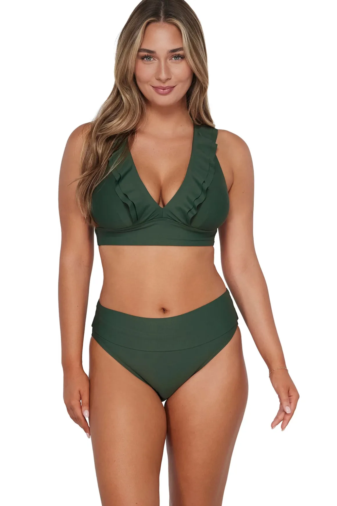 Willa Wireless Bralette Bikini Top (D+ Cup)